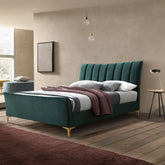 Flora Fabric Grey Upholstered Bed - Small Double, Double or King - Pendle Village Furniture